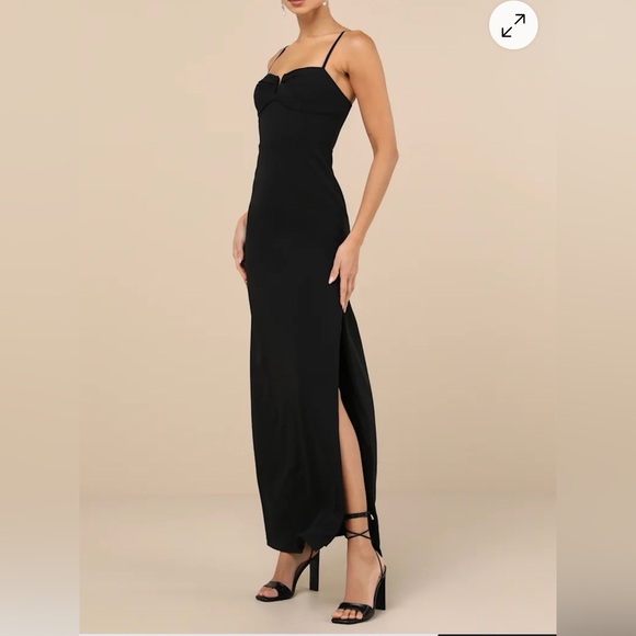 Lulus Dresses & Skirts - Lulu's Classic Black Column Maxi Dress Designer Women’s size Small